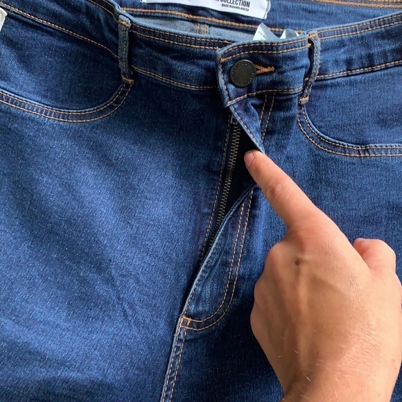 Zara High Rise Side Stripe Skinny Jeans Dark Wash size 10 - Picture 13 of 15